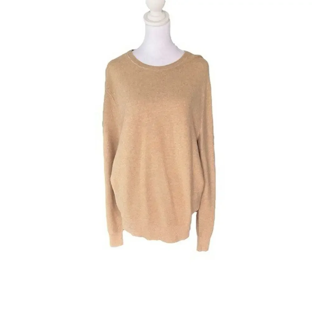 J. Crew - NWT Cotton Crewneck Sweater in Garter Stitch Sz S